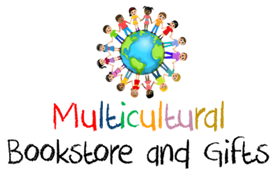 Multicultural bookstore logo